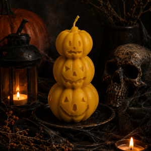 Świeca z wosku pszczelego – Dynia dynie Halloween