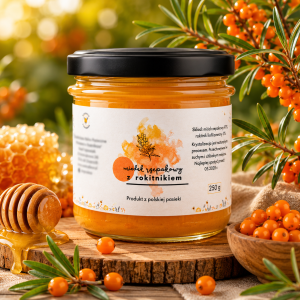 Miód rzepakowy z rokitnikiem 250g