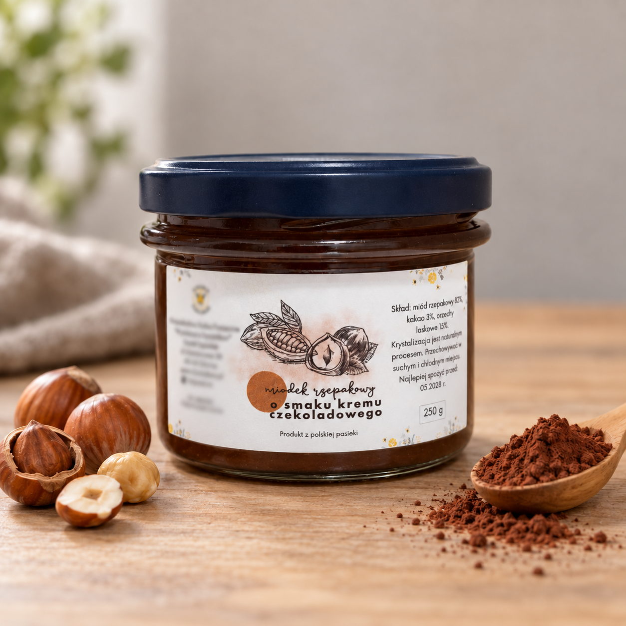 Miód o smaku kremu czekoladowego 250g
